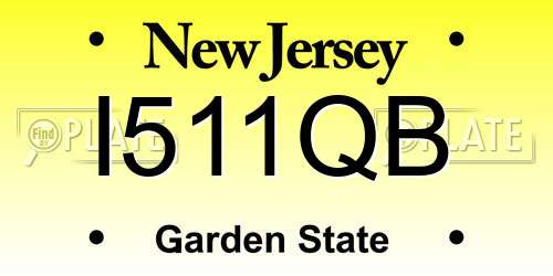I511QB New Jersey License Plate