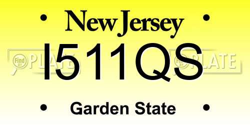 I511QS New Jersey License Plate