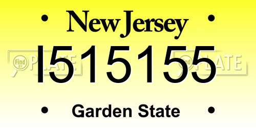 I515155 New Jersey License Plate