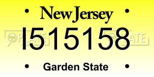 I515158 New Jersey License Plate