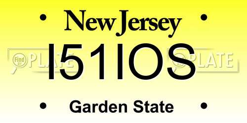 I51IOS New Jersey License Plate