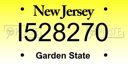 I528270 New Jersey License Plate