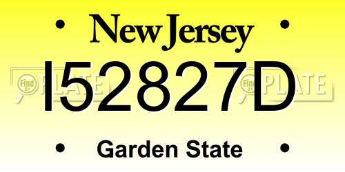 I52827D New Jersey License Plate