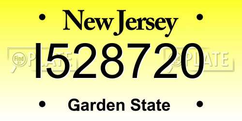 I528720 New Jersey License Plate