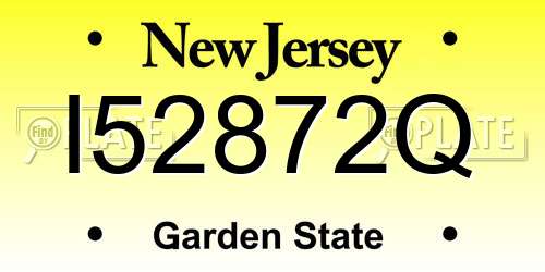 I52872Q New Jersey License Plate