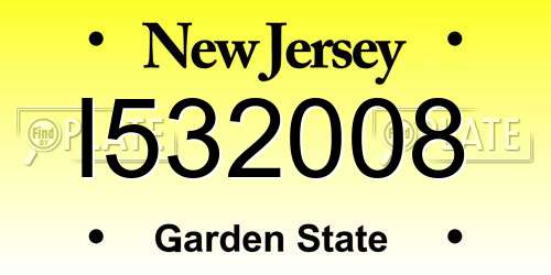 I532008 New Jersey License Plate