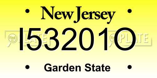 I53201O New Jersey License Plate