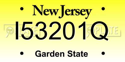 I53201Q New Jersey License Plate