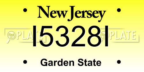 I5328I New Jersey License Plate