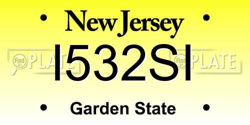 I532SI New Jersey License Plate