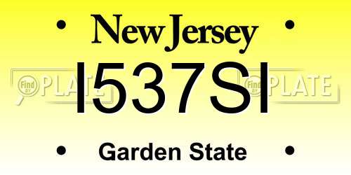 I537SI New Jersey License Plate