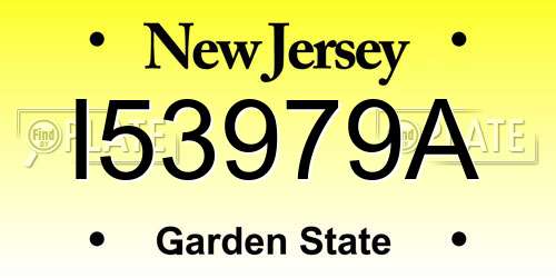 I53979A New Jersey License Plate