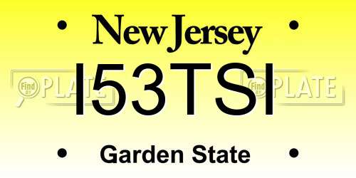 I53TSI New Jersey License Plate