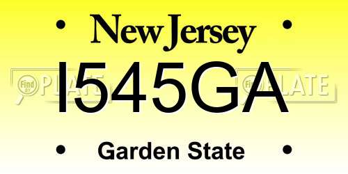 I545GA New Jersey License Plate