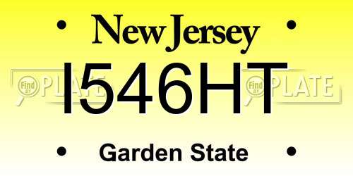 I546HT New Jersey License Plate