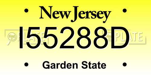 I55288D New Jersey License Plate