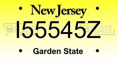 I55545Z New Jersey License Plate