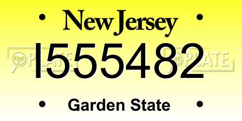 I555482 New Jersey License Plate