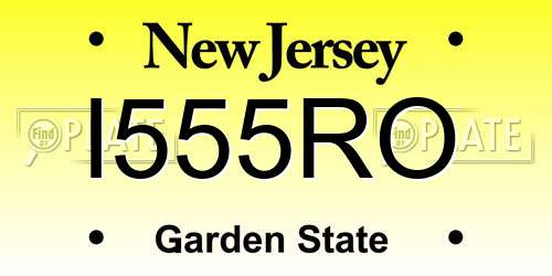 I555RO New Jersey License Plate