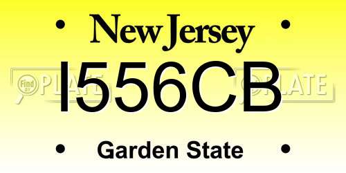 I556CB New Jersey License Plate
