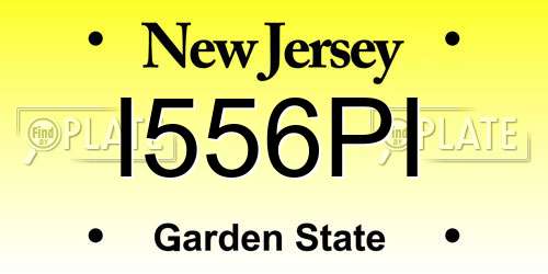 I556PI New Jersey License Plate