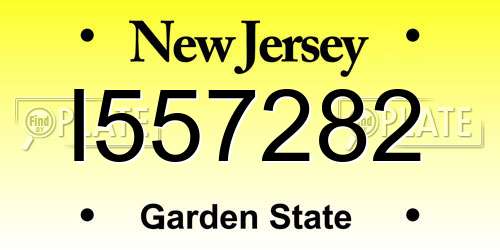 I557282 New Jersey License Plate