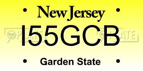 I55GCB New Jersey License Plate