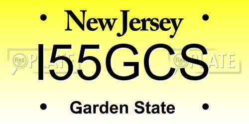 I55GCS New Jersey License Plate