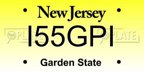 I55GPI New Jersey License Plate