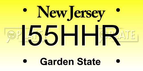 I55HHR New Jersey License Plate