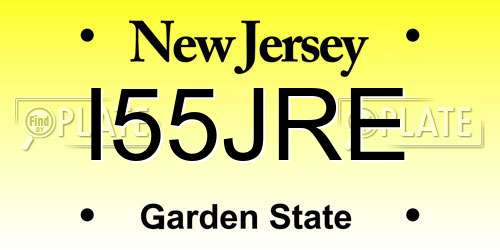 I55JRE New Jersey License Plate