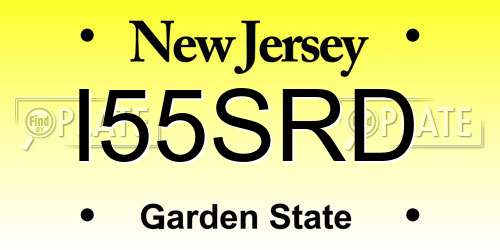 I55SRD New Jersey License Plate