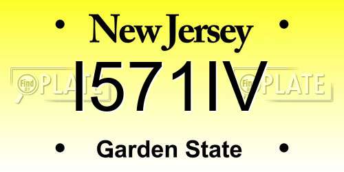 I571IV New Jersey License Plate