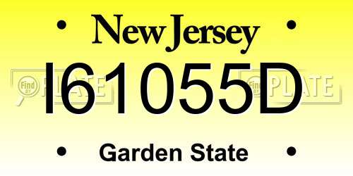 I61055D New Jersey License Plate