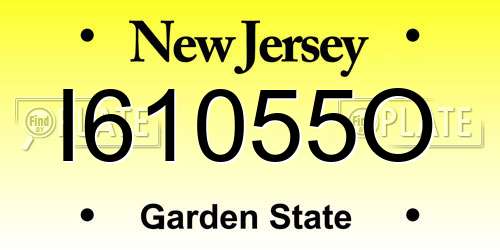 I61055O New Jersey License Plate