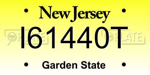 I61440T New Jersey License Plate