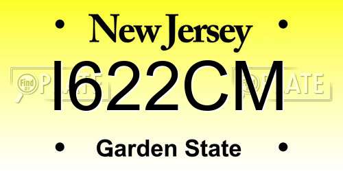 I622CM New Jersey License Plate