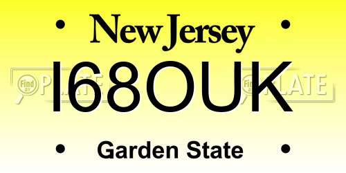 I68OUK New Jersey License Plate