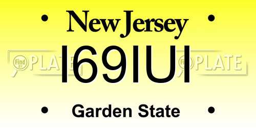 I69IUI New Jersey License Plate