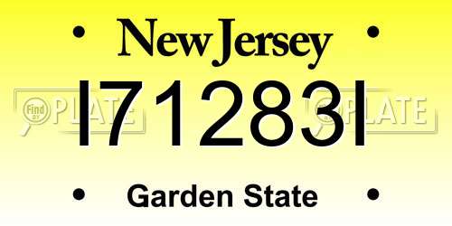 I71283I New Jersey License Plate