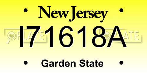 I71618A New Jersey License Plate