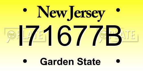I71677B New Jersey License Plate