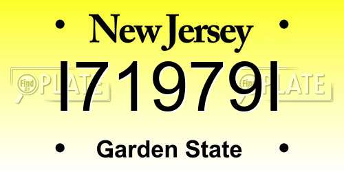 I71979I New Jersey License Plate