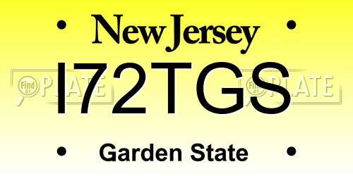 I72TGS New Jersey License Plate