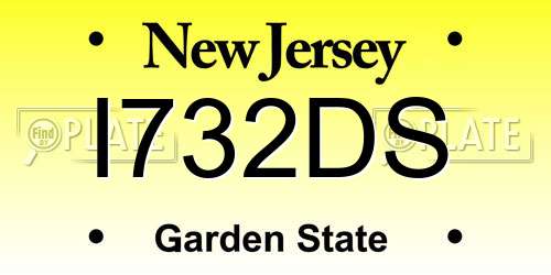 I732DS New Jersey License Plate