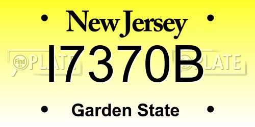 I7370B New Jersey License Plate