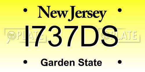 I737DS New Jersey License Plate