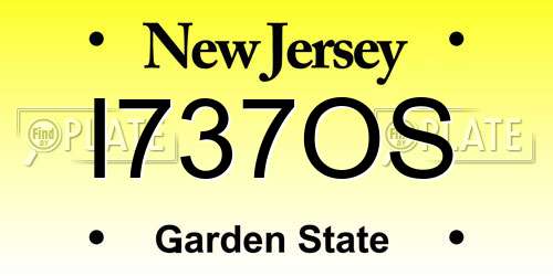 I737OS New Jersey License Plate