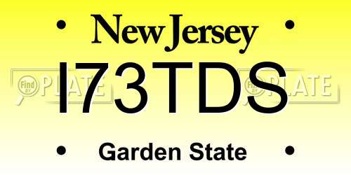 I73TDS New Jersey License Plate