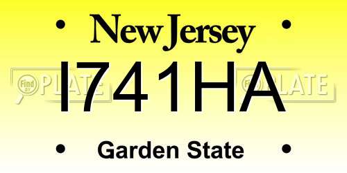 I741HA New Jersey License Plate